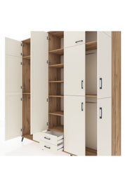 Hyperion Dolap 10 Raflı 2 Çekmeceli 4 Askılı 220x44x243 Çam-Aytaşı/Aytaşı