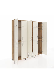 Hyperion Dolap 10 Raflı 2 Çekmeceli 4 Askılı 220x44x243 Çam-Aytaşı/Aytaşı