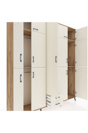 Hyperion Dolap 10 Raflı 2 Çekmeceli 4 Askılı 220x44x243 Çam-Aytaşı/Aytaşı