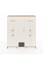 Hyperion Dolap 10 Raflı 2 Çekmeceli 4 Askılı 220x44x243 Çam-Aytaşı/Antrasit