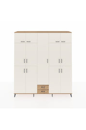 Hyperion Dolap 10 Raflı 2 Çekmeceli 4 Askılı 220x44x243 Çam-Aytaşı/Çam