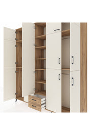 Hyperion Dolap 10 Raflı 2 Çekmeceli 4 Askılı 220x44x243 - S553M012V24B