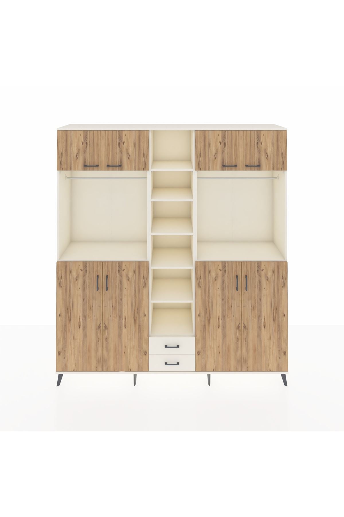 Hyperion Dolap 14 Raflı 2 Çekmeceli 2 Askılı 220x44x243 - S553M013V01B