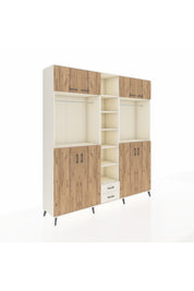 Hyperion Dolap 14 Raflı 2 Çekmeceli 2 Askılı 220x44x243 - S553M013V01B