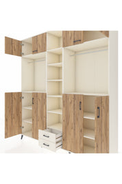 Hyperion Dolap 14 Raflı 2 Çekmeceli 2 Askılı 220x44x243 - S553M013V01B