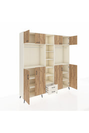 Hyperion Dolap 14 Raflı 2 Çekmeceli 2 Askılı 220x44x243 - S553M013V01B