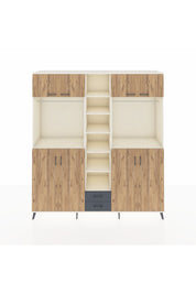 Hyperion Dolap 14 Raflı 2 Çekmeceli 2 Askılı 220x44x243 - S553M013V02B