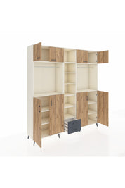 Hyperion Dolap 14 Raflı 2 Çekmeceli 2 Askılı 220x44x243 - S553M013V02B