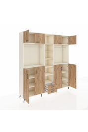 Hyperion Dolap 14 Raflı 2 Çekmeceli 2 Askılı 220x44x243 - S553M013V03B