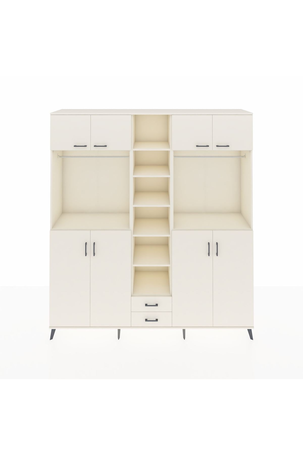 Hyperion Dolap 14 Raflı 2 Çekmeceli 2 Askılı 220x44x243 - S553M013V04B