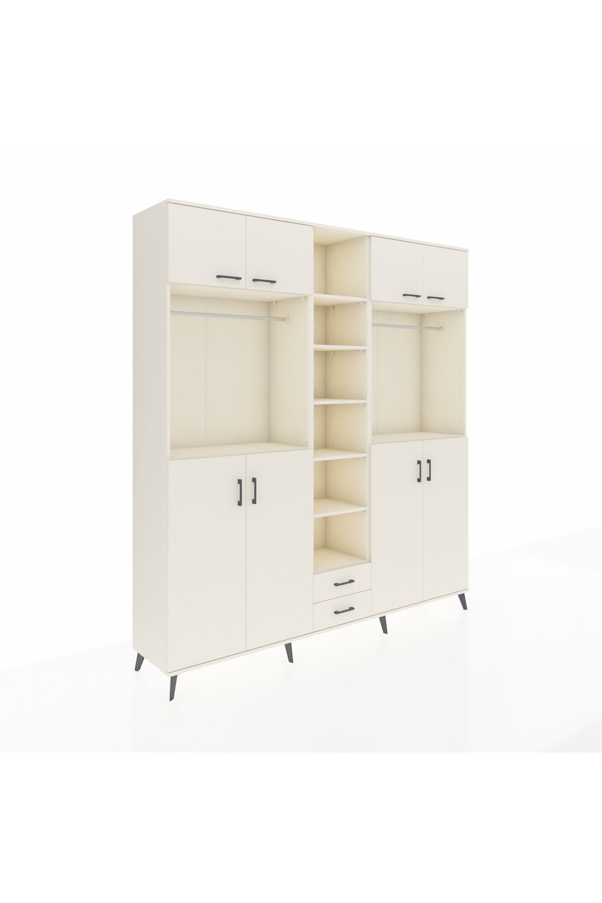 Hyperion Dolap 14 Raflı 2 Çekmeceli 2 Askılı 220x44x243 - S553M013V04B