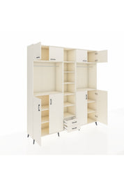 Hyperion Dolap 14 Raflı 2 Çekmeceli 2 Askılı 220x44x243 - S553M013V04B