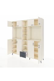 Hyperion Dolap 14 Raflı 2 Çekmeceli 2 Askılı 220x44x243 - S553M013V05B