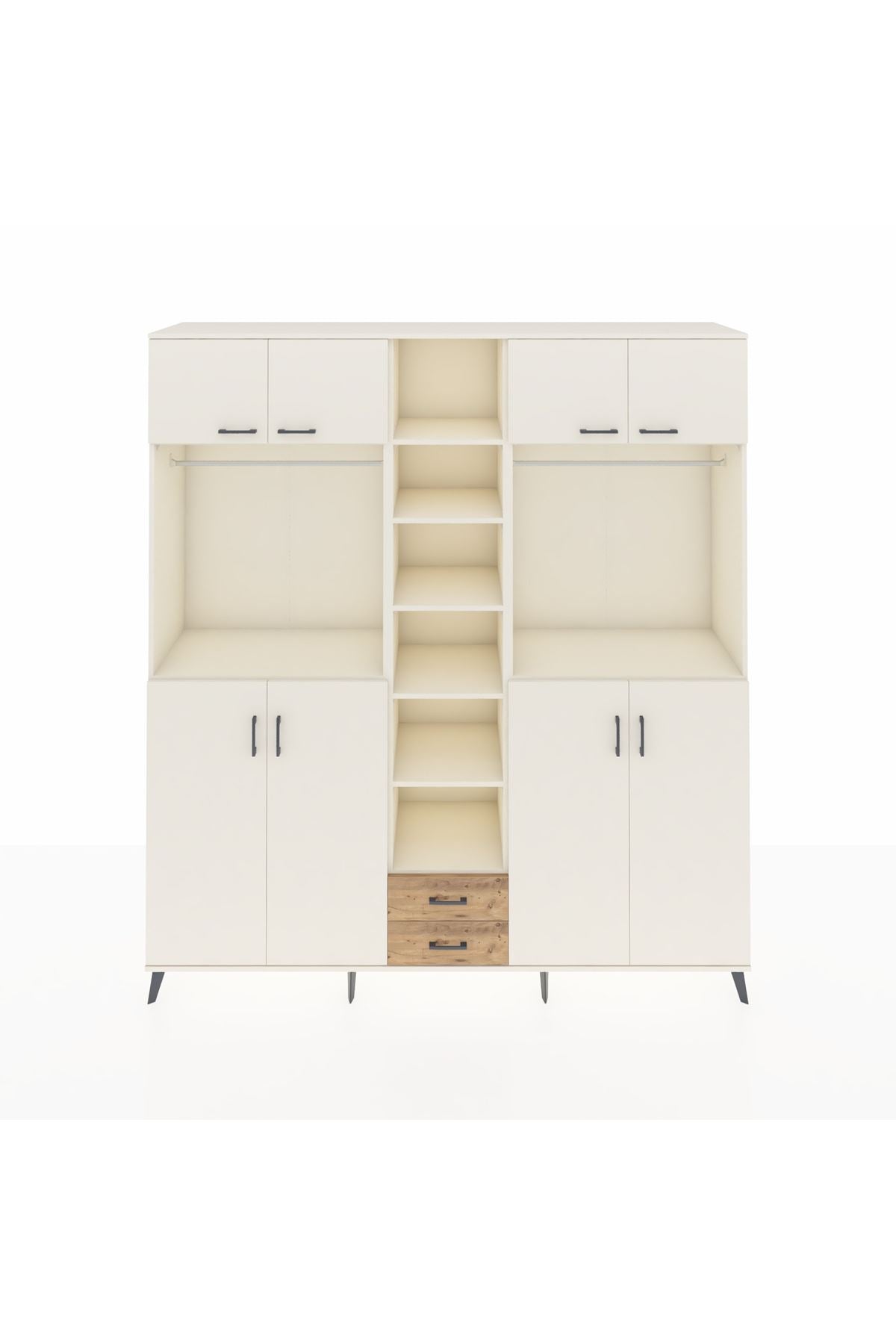 Hyperion Dolap 14 Raflı 2 Çekmeceli 2 Askılı 220x44x243 - S553M013V06B