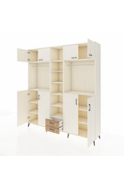 Hyperion Dolap 14 Raflı 2 Çekmeceli 2 Askılı 220x44x243 - S553M013V06B