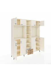 Hyperion Dolap 14 Raflı 2 Çekmeceli 2 Askılı 220x44x243 - S553M013V06B