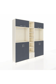 Hyperion Dolap 14 Raflı 2 Çekmeceli 2 Askılı 220x44x243 - S553M013V07B