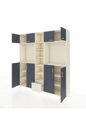 Hyperion Dolap 14 Raflı 2 Çekmeceli 2 Askılı 220x44x243 - S553M013V07B