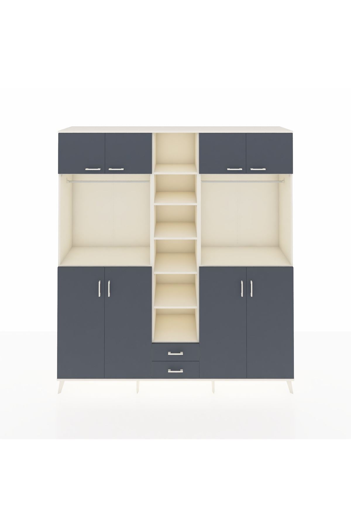 Hyperion Dolap 14 Raflı 2 Çekmeceli 2 Askılı 220x44x243 - S553M013V08B