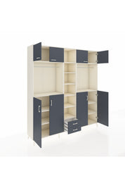 Hyperion Dolap 14 Raflı 2 Çekmeceli 2 Askılı 220x44x243 - S553M013V08B