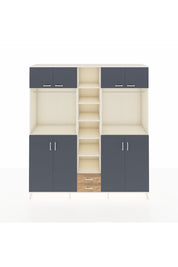 Hyperion Dolap 14 Raflı 2 Çekmeceli 2 Askılı 220x44x243 - S553M013V09B