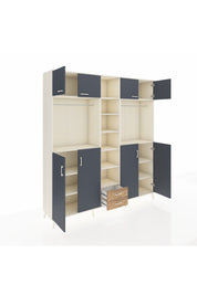 Hyperion Dolap 14 Raflı 2 Çekmeceli 2 Askılı 220x44x243 - S553M013V09B