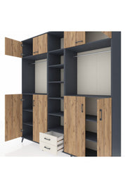 Hyperion Dolap 14 Raflı 2 Çekmeceli 2 Askılı 220x44x243 - S553M013V10B