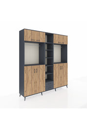 Hyperion Dolap 14 Raflı 2 Çekmeceli 2 Askılı 220x44x243 - S553M013V11B