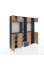 Hyperion Dolap 14 Raflı 2 Çekmeceli 2 Askılı 220x44x243 - S553M013V11B