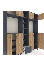 Hyperion Dolap 14 Raflı 2 Çekmeceli 2 Askılı 220x44x243 - S553M013V11B