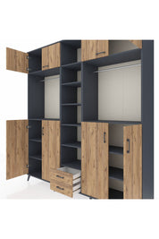 Hyperion Dolap 14 Raflı 2 Çekmeceli 2 Askılı 220x44x243 - S553M013V12B