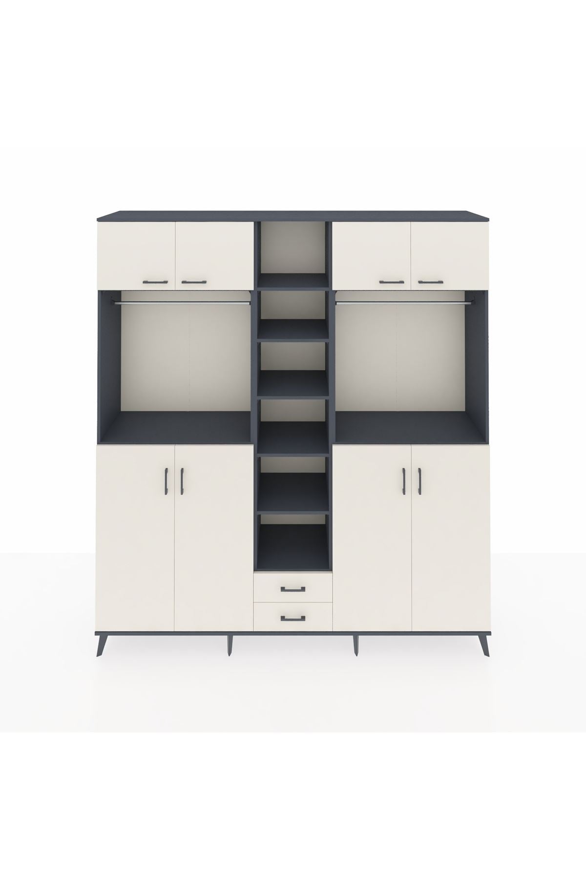 Hyperion Dolap 14 Raflı 2 Çekmeceli 2 Askılı 220x44x243 - S553M013V13B