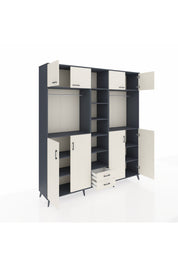 Hyperion Dolap 14 Raflı 2 Çekmeceli 2 Askılı 220x44x243 - S553M013V13B