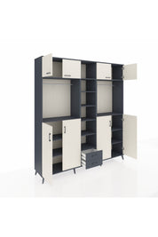 Hyperion Dolap 14 Raflı 2 Çekmeceli 2 Askılı 220x44x243 - S553M013V14B