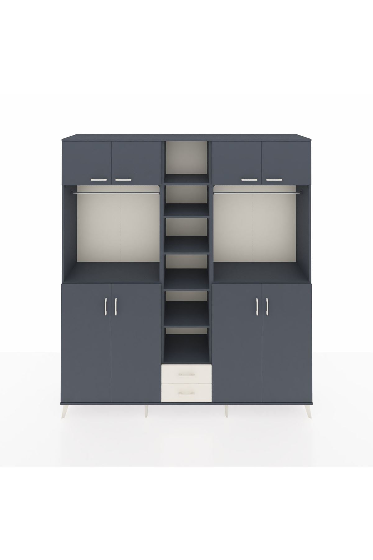 Hyperion Dolap 14 Raflı 2 Çekmeceli 2 Askılı 220x44x243 - S553M013V16B