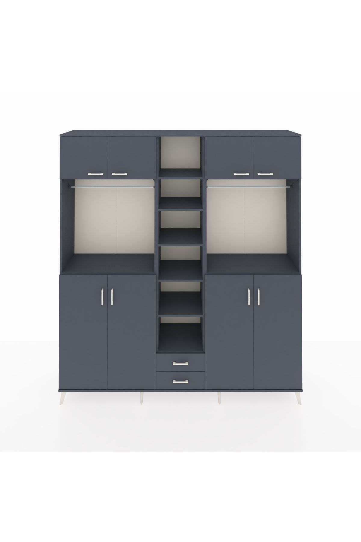 Hyperion Dolap 14 Raflı 2 Çekmeceli 2 Askılı 220x44x243 - S553M013V17B