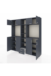 Hyperion Dolap 14 Raflı 2 Çekmeceli 2 Askılı 220x44x243 - S553M013V17B