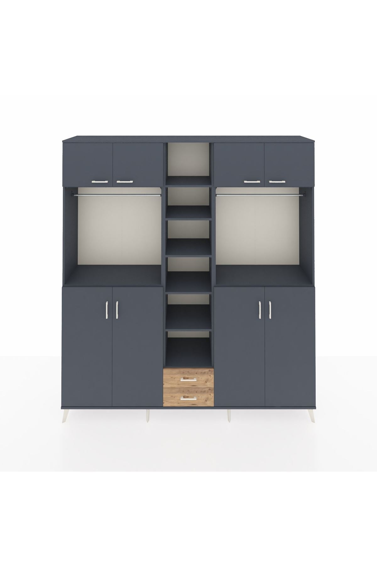 Hyperion Dolap 14 Raflı 2 Çekmeceli 2 Askılı 220x44x243 - S553M013V18B