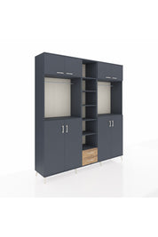 Hyperion Dolap 14 Raflı 2 Çekmeceli 2 Askılı 220x44x243 - S553M013V18B