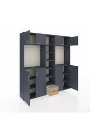 Hyperion Dolap 14 Raflı 2 Çekmeceli 2 Askılı 220x44x243 - S553M013V18B