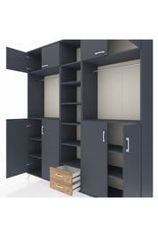 Hyperion Dolap 14 Raflı 2 Çekmeceli 2 Askılı 220x44x243 - S553M013V18B