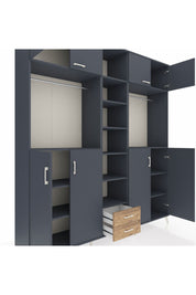 Hyperion Dolap 14 Raflı 2 Çekmeceli 2 Askılı 220x44x243 - S553M013V18B