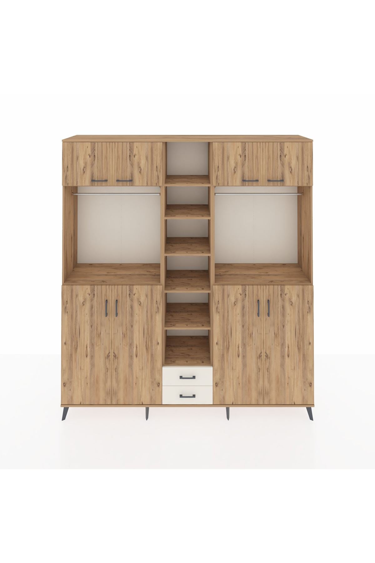 Hyperion Dolap 14 Raflı 2 Çekmeceli 2 Askılı 220x44x243 - S553M013V19B