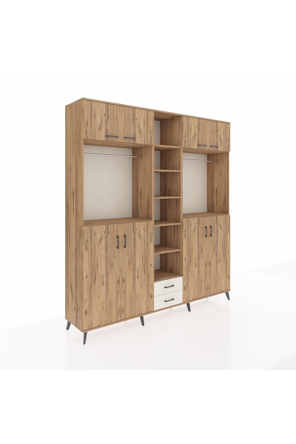 Hyperion Dolap 14 Raflı 2 Çekmeceli 2 Askılı 220x44x243 - S553M013V19B