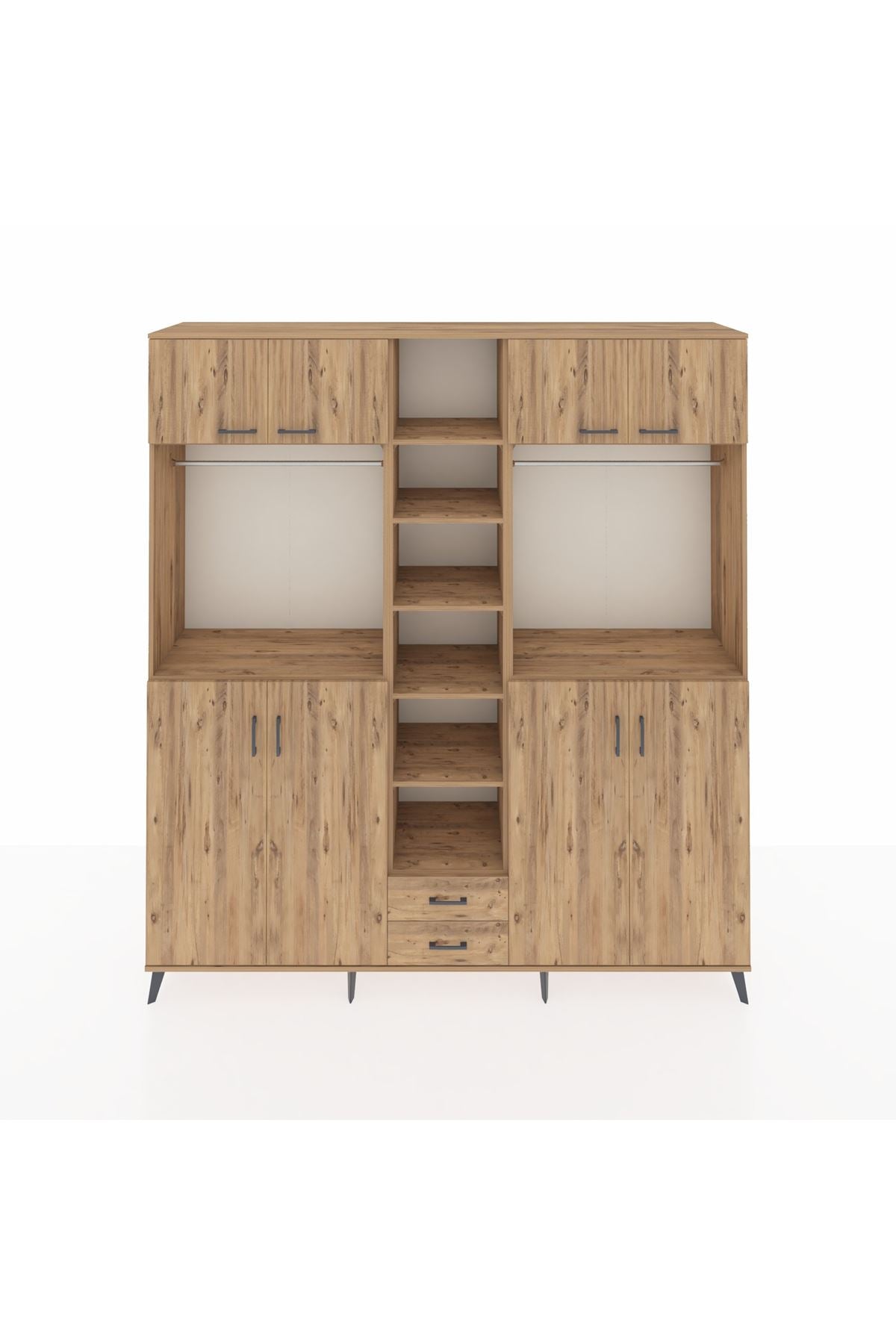 Hyperion Dolap 14 Raflı 2 Çekmeceli 2 Askılı 220x44x243 - S553M013V21B