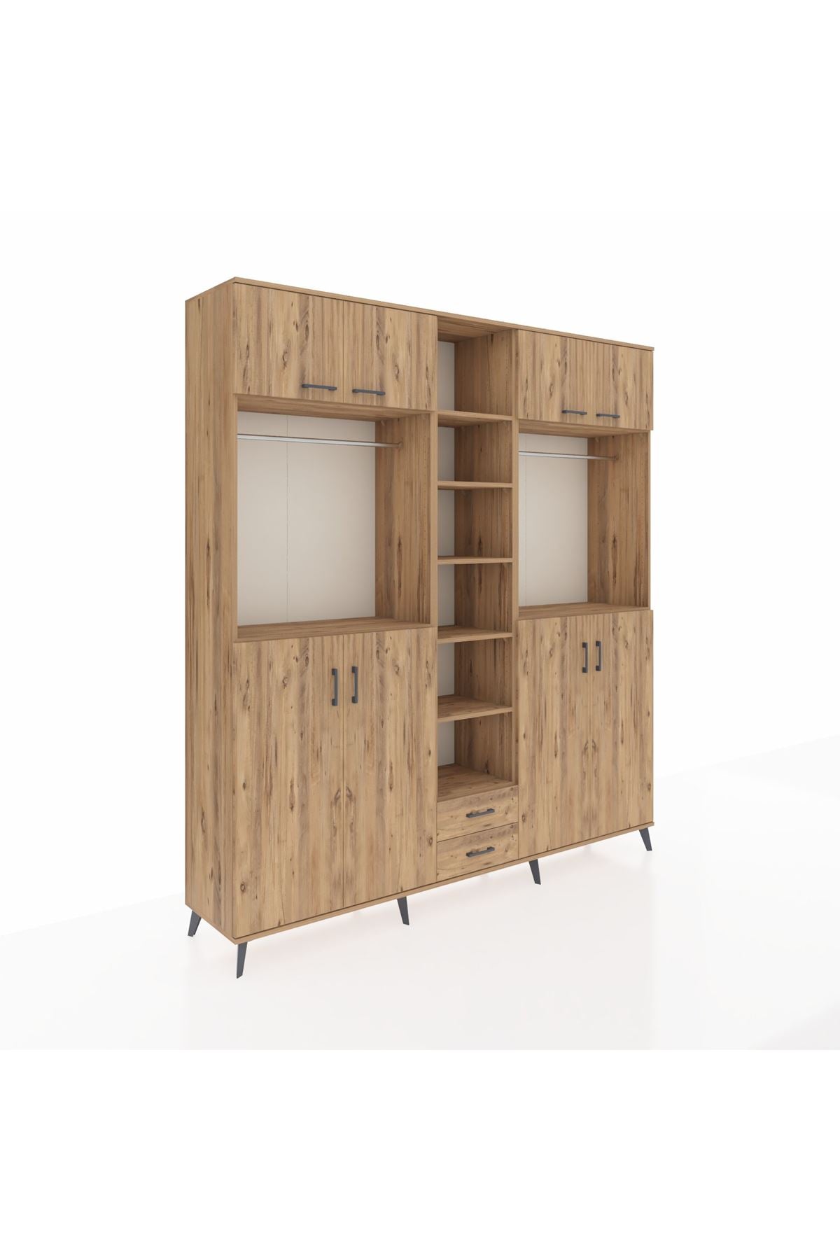 Hyperion Dolap 14 Raflı 2 Çekmeceli 2 Askılı 220x44x243 - S553M013V21B