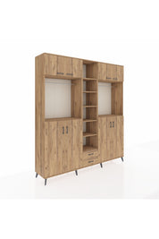 Hyperion Dolap 14 Raflı 2 Çekmeceli 2 Askılı 220x44x243 - S553M013V21B