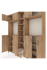 Hyperion Dolap 14 Raflı 2 Çekmeceli 2 Askılı 220x44x243 - S553M013V21B