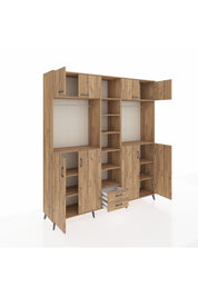 Hyperion Dolap 14 Raflı 2 Çekmeceli 2 Askılı 220x44x243 - S553M013V21B