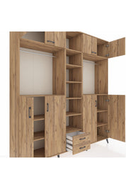 Hyperion Dolap 14 Raflı 2 Çekmeceli 2 Askılı 220x44x243 - S553M013V21B